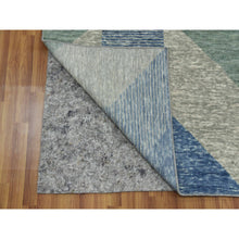 Load image into Gallery viewer, 8&#39;2&quot;x10&#39;4&quot; Camouflage Green, Geometric Art Deco Collection, Soft Wool Hand Knotted, Oriental Rug FWR476508