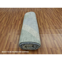 Load image into Gallery viewer, 8&#39;2&quot;x10&#39;4&quot; Camouflage Green, Geometric Art Deco Collection, Soft Wool Hand Knotted, Oriental Rug FWR476508