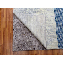Load image into Gallery viewer, 12&#39;1&quot;x18&#39;4&quot; Stone Blue, Geometric Art Deco Collection, Natural Wool Hand Knotted, Oversized Oriental Rug FWR476520