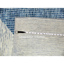 Load image into Gallery viewer, 12&#39;1&quot;x18&#39;4&quot; Stone Blue, Geometric Art Deco Collection, Natural Wool Hand Knotted, Oversized Oriental Rug FWR476520