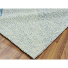 Load image into Gallery viewer, 9&#39;2&quot;x12&#39; Stone Blue, Hand Knotted Geometric Art Deco Collection, Organic Wool, Oriental Rug FWR476526