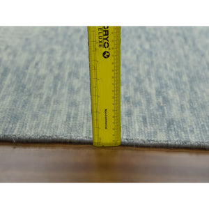 10'2"x14'2" Stone Blue, 100% Wool Hand Knotted, Geometric Art Deco Collection, Oriental Rug FWR476532
