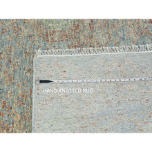 Load image into Gallery viewer, 9&#39;2&quot;x12&#39;  Green, Tone On Tone Obscured And Subtle, Natural Dyes, Soft Wool, Hand Knotted  Oriental Rug FWR476604