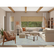 Load image into Gallery viewer, 9&#39;x12&#39; Green, Hand Knotted, Tone On Tone Obscured And Subtle Collection, Natural Dyes, Soft Wool, Oriental Rug FWR476610