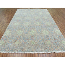 Load image into Gallery viewer, 9&#39;x12&#39; Green, Hand Knotted, Tone On Tone Obscured And Subtle Collection, Natural Dyes, Soft Wool, Oriental Rug FWR476610