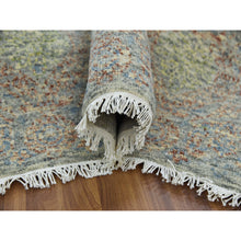 Load image into Gallery viewer, 9&#39;x12&#39; Green, Hand Knotted, Tone On Tone Obscured And Subtle Collection, Natural Dyes, Soft Wool, Oriental Rug FWR476610