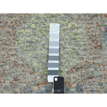 Load image into Gallery viewer, 9&#39;x12&#39; Green, Hand Knotted, Tone On Tone Obscured And Subtle Collection, Natural Dyes, Soft Wool, Oriental Rug FWR476610