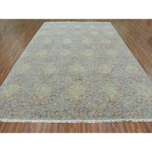 Load image into Gallery viewer, 10&#39;x14&#39;2&quot; Green, Hand Knotted Rug, Tone On Tone Obscured And Subtle Collection, Natural Dyes Soft Wool, Oriental Rug FWR476616