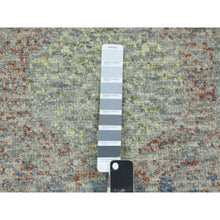 Load image into Gallery viewer, 10&#39;x14&#39;2&quot; Green, Hand Knotted Rug, Tone On Tone Obscured And Subtle Collection, Natural Dyes Soft Wool, Oriental Rug FWR476616