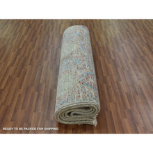 Load image into Gallery viewer, 10&#39;x14&#39;2&quot; Green, Hand Knotted Rug, Tone On Tone Obscured And Subtle Collection, Natural Dyes Soft Wool, Oriental Rug FWR476616