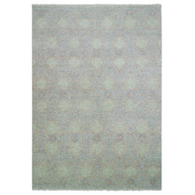 Load image into Gallery viewer, 12&#39;x17&#39;4&quot; Green, Oversize, Tone on tone, 100% Wool, Obscured and Subtle Collection, Hand Knotted, Oriental Rug FWR476628