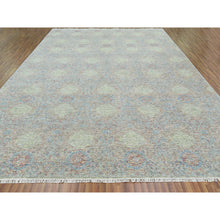 Load image into Gallery viewer, 12&#39;x17&#39;4&quot; Green, Oversize, Tone On Tone, 100% Wool, Obscured And Subtle Collection, Hand Knotted, Oriental Rug FWR476628