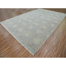 Load image into Gallery viewer, 12&#39;x17&#39;4&quot; Green, Oversize, Tone On Tone, 100% Wool, Obscured And Subtle Collection, Hand Knotted, Oriental Rug FWR476628