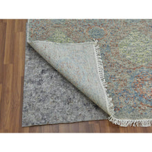 Load image into Gallery viewer, 12&#39;x17&#39;4&quot; Green, Oversize, Tone On Tone, 100% Wool, Obscured And Subtle Collection, Hand Knotted, Oriental Rug FWR476628