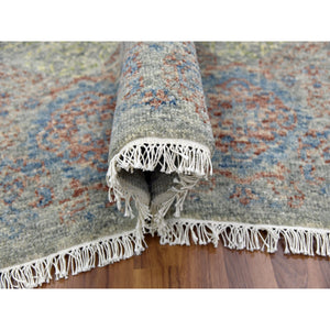 12'x17'4" Green, Oversize, Tone on tone, 100% Wool, Obscured and Subtle Collection, Hand Knotted, Oriental Rug FWR476628