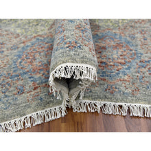 Load image into Gallery viewer, 12&#39;x17&#39;4&quot; Green, Oversize, Tone On Tone, 100% Wool, Obscured And Subtle Collection, Hand Knotted, Oriental Rug FWR476628