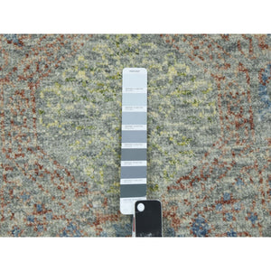12'x17'4" Green, Oversize, Tone on tone, 100% Wool, Obscured and Subtle Collection, Hand Knotted, Oriental Rug FWR476628