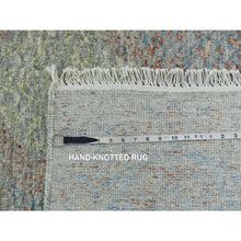 Load image into Gallery viewer, 12&#39;x17&#39;4&quot; Green, Oversize, Tone on tone, 100% Wool, Obscured and Subtle Collection, Hand Knotted, Oriental Rug FWR476628