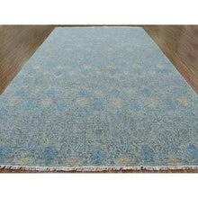 Load image into Gallery viewer, 11&#39;10&quot;x17&#39;10&quot; Blue, Oversize Natural Dyes, Tone On Tone Obscured And Subtle Collection, Pure Wool, Hand Knotted, Soft Pile, Oriental Rug FWR476646