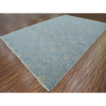 Load image into Gallery viewer, 11&#39;10&quot;x17&#39;10&quot; Blue, Oversize Natural Dyes, Tone On Tone Obscured And Subtle Collection, Pure Wool, Hand Knotted, Soft Pile, Oriental Rug FWR476646