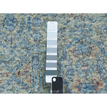 Load image into Gallery viewer, 11&#39;10&quot;x17&#39;10&quot; Blue, Oversize Natural Dyes, Tone On Tone Obscured And Subtle Collection, Pure Wool, Hand Knotted, Soft Pile, Oriental Rug FWR476646