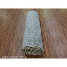 Load image into Gallery viewer, 11&#39;10&quot;x17&#39;10&quot; Blue, Oversize Natural Dyes, Tone On Tone Obscured And Subtle Collection, Pure Wool, Hand Knotted, Soft Pile, Oriental Rug FWR476646