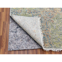 Load image into Gallery viewer, 10&#39;x14&#39; Green, Tone On Tone Obscured And Subtle Collection, Soft Luxurious Wool Hand Knotted, Oriental Rug FWR476652
