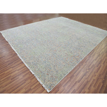 Load image into Gallery viewer, 12&#39;x15&#39;2&quot; Green, Oversize, Soft Luxurious Wool, Tone On Tone Obscured And Subtle Collection,  Hand Knotted, Oriental Rug FWR476658