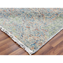 Load image into Gallery viewer, 12&#39;x15&#39;2&quot; Green, Oversize, Soft Luxurious Wool, Tone On Tone Obscured And Subtle Collection,  Hand Knotted, Oriental Rug FWR476658