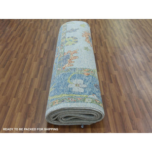 12'x15'3" Blue, Oushak Re Imagined, Soft Luxurious Wool, Hand Knotted, Natural Dyes, Oversize Oriental Rug FWR476688