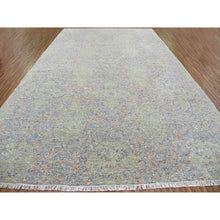 Load image into Gallery viewer, 12&#39;x18&#39; Green, Tone On Tone Obscured And Subtle Collection, Hand Knotted, Oversize, Soft Luxurious Wool, Oriental Rug FWR476694