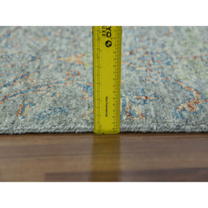 12'x18' Green, Tone On Tone Obscured And Subtle Collection, Hand Knotted, Oversize, Soft Luxurious Wool, Oriental Rug FWR476694
