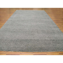 Load image into Gallery viewer, 12&#39;1&quot;x18&#39;2&quot; Medium Gray, Modern Grass Design, Natural Undyed Wool, Hand Knotted, Oversized Oriental Rug FWR476700