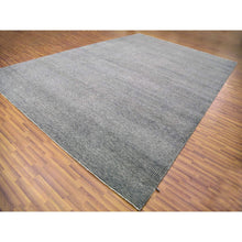 Load image into Gallery viewer, 12&#39;1&quot;x18&#39;2&quot; Medium Gray, Modern Grass Design, Natural Undyed Wool, Hand Knotted, Oversized Oriental Rug FWR476700