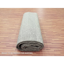 Load image into Gallery viewer, 12&#39;1&quot;x18&#39;2&quot; Medium Gray, Modern Grass Design, Natural Undyed Wool, Hand Knotted, Oversized Oriental Rug FWR476700