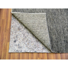 Load image into Gallery viewer, 12&#39;x15&#39;1&quot; Medium Gray, Hand Knotted, Modern Grass Design, Natural Undyed Wool, Oversized Oriental Rug FWR476706