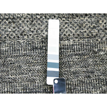 Load image into Gallery viewer, 12&#39;x15&#39;1&quot; Medium Gray, Hand Knotted, Modern Grass Design, Natural Undyed Wool, Oversized Oriental Rug FWR476706