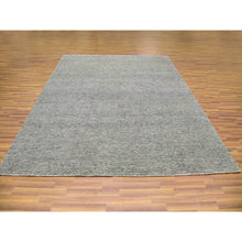 Load image into Gallery viewer, 8&#39;x10&#39;1&quot; Medium Gray, Modern Grass Design, Natural Undyed Wool, Hand Knotted, Oriental Rug FWR476718