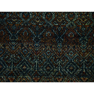 12'x12' Rust Brown, Kohinoor Herat Small Geometric Repetitive Design, 100% Plush Wool, Hand Knotted, Xl Square Oriental Rug FWR476724