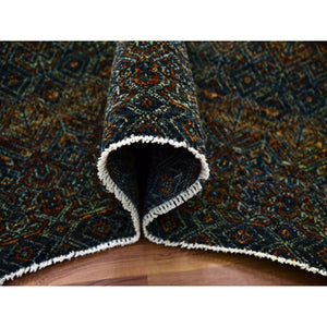 10'x10' Rust Brown, Hand Knotted, Kohinoor Herat Small Geometric Repetitive Design, 100% Plush Wool, Square Oriental Rug FWR476730