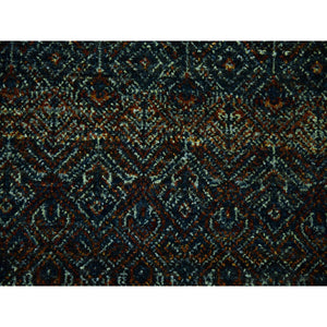 10'x10' Rust Brown, Hand Knotted, Kohinoor Herat Small Geometric Repetitive Design, 100% Plush Wool, Square Oriental Rug FWR476730