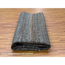 Load image into Gallery viewer, 10&#39;x10&#39; Rust Brown, Hand Knotted, Kohinoor Herat Small Geometric Repetitive Design, 100% Plush Wool, Square Oriental Rug FWR476730