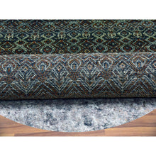 Load image into Gallery viewer, 8&#39;x8&#39; Rust Brown, 100% Plush Wool, Hand Knotted, Kohinoor Herat Small Geometric Repetitive Design, Round Oriental Rug FWR476736