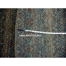 Load image into Gallery viewer, 8&#39;x8&#39; Rust Brown, 100% Plush Wool, Hand Knotted, Kohinoor Herat Small Geometric Repetitive Design, Round Oriental Rug FWR476736