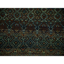 Load image into Gallery viewer, 9&#39;10&quot;x9&#39;10&quot; Rust Brown, Hand Knotted, Kohinoor Herat Small Geometric Repetitive Design, 100% Plush Wool, Round Oriental Rug FWR476748