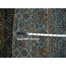 Load image into Gallery viewer, 9&#39;10&quot;x9&#39;10&quot; Rust Brown, Hand Knotted, Kohinoor Herat Small Geometric Repetitive Design, 100% Plush Wool, Round Oriental Rug FWR476748