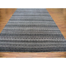 Load image into Gallery viewer, 10&#39;x13&#39;10&quot; Arsenic Gray, Hand Knotted, Kohinoor Herat Small Geometric Repetitive Design, 100% Plush Wool, Oriental Rug FWR476754
