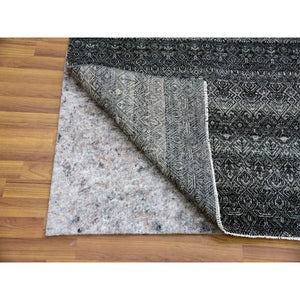 10'x13'10" Arsenic Gray, Hand Knotted, Kohinoor Herat Small Geometric Repetitive Design, 100% Plush Wool, Oriental Rug FWR476754