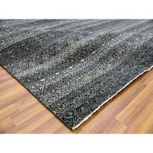Load image into Gallery viewer, 10&#39;x13&#39;10&quot; Arsenic Gray, Hand Knotted, Kohinoor Herat Small Geometric Repetitive Design, 100% Plush Wool, Oriental Rug FWR476754