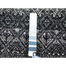 Load image into Gallery viewer, 10&#39;x13&#39;10&quot; Arsenic Gray, Hand Knotted, Kohinoor Herat Small Geometric Repetitive Design, 100% Plush Wool, Oriental Rug FWR476754
